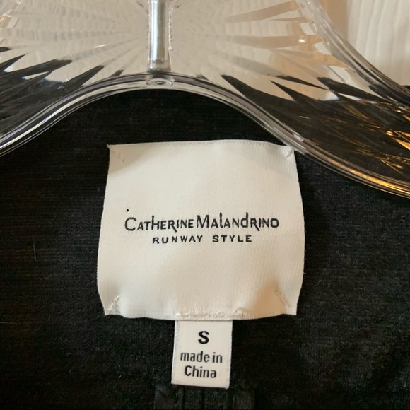 Catherine Malandrino Drak Grey Moto Blazer Jacket size Small - Picture 2 of 8